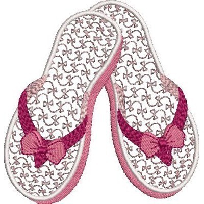 Matriz de matriz Matriz De Bordado Chinelo Com Laço 2