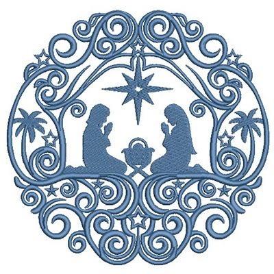 Matriz de matriz Matriz De Bordado Presépio Decorado