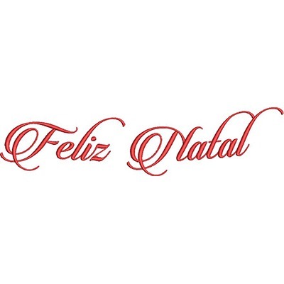 Matriz de matriz Matriz De Bordado Feliz Natal 5 Tamanhos