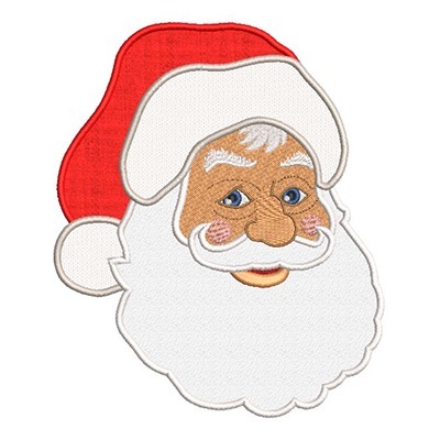 Matriz de matriz Matriz De Bordado Rosto Papai Noel Aplicado 2