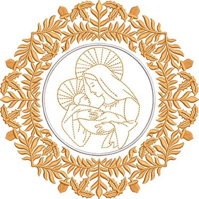 Matriz de matriz Matriz De Bordado Moldura De Natal Nossa Senhora Grande