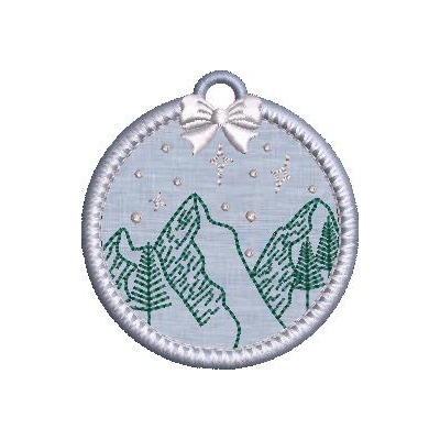 Matriz de matriz Matriz De Bordado Bolinha De Natal Montanhas