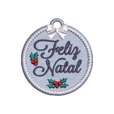 Matriz de matriz Matriz De Bordado Bolinha Feliz Natal