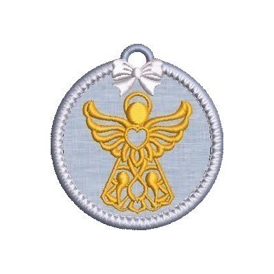 Matriz de matriz Matriz De Bordado Bolinha De Natal Anjo