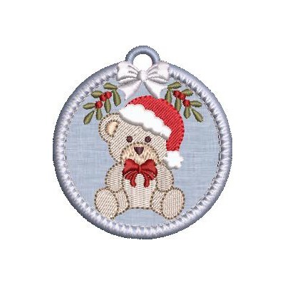 Matriz de matriz Matriz De Bordado Bolinha De Natal Urso Noel