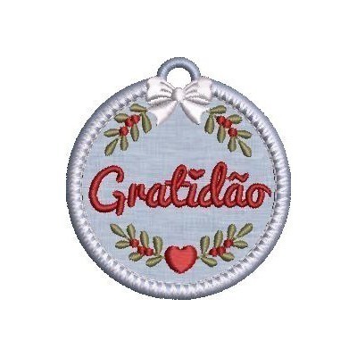 Matriz de matriz Matriz De Bordado Bolinha De Natal Gratidão