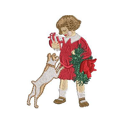 Matriz de matriz Matriz De Bordado Menina Presentes De Natal