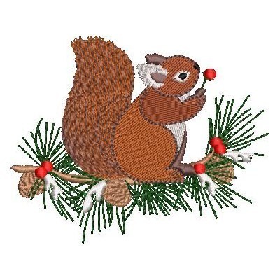 Matriz de matriz Matriz De Bordado Esquilo De Natal 1