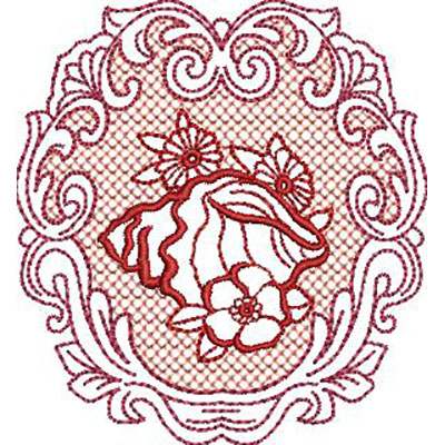 Matriz de matriz Matriz De Bordado Moldura Concha 2