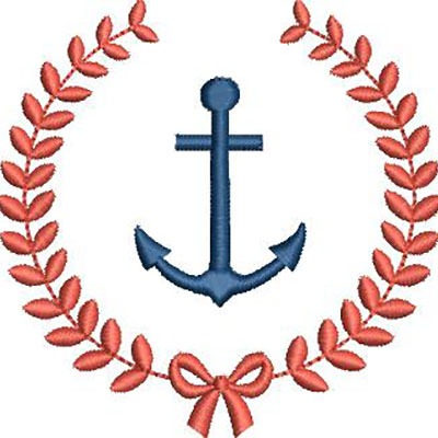 Matriz de matriz Matriz De Bordado Moldura De Marinheiro Com âncora