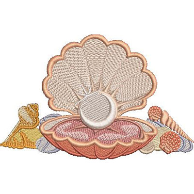 Matriz de matriz Matriz De Bordado Conchas Com Pérola