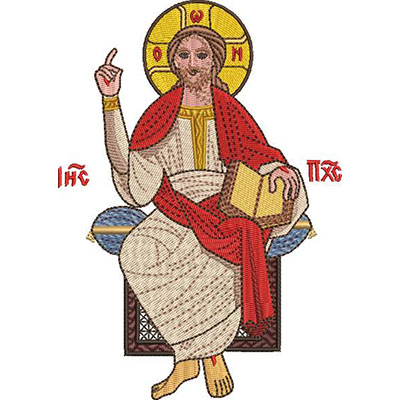 Matriz de matriz Matriz De Bordado Jesus Pantocrator 15 Cm