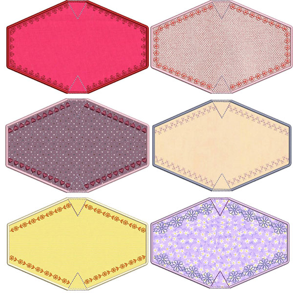 Matriz de matriz Matriz De Bordado Pacote Máscaras Confort Tam G Bordados Simples