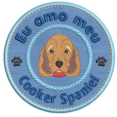 Matriz de matriz Matriz De Bordado Eu Amo Meu Cocker Spaniel