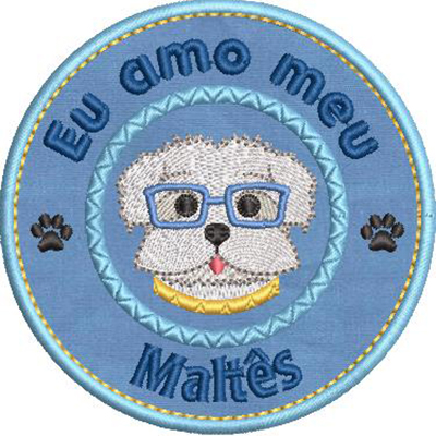 Matriz de matriz Matriz De Bordado Eu Amo Meu Maltês