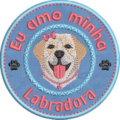 Matriz de matriz Matriz De Bordado Eu Amo Minha Labradora
