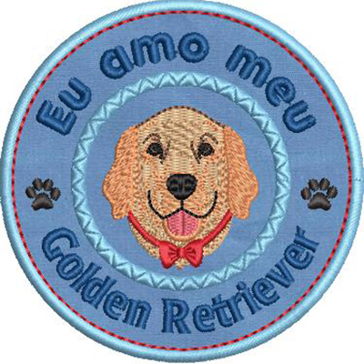Matriz de matriz Matriz De Bordado Eu Amo Meu Golden Retriever