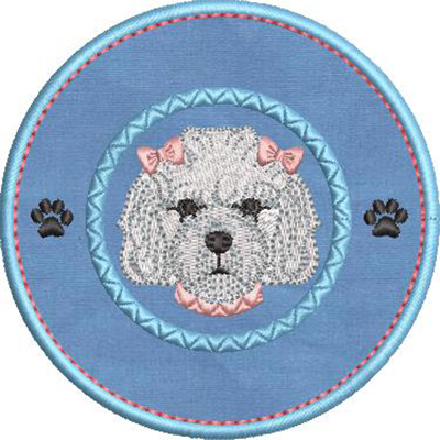 Matriz de matriz Matriz De Bordado Eu Amo Minha Poodle 2