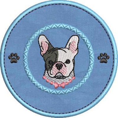 Matriz de matriz Matriz De Bordado Eu Amo Minha Bulldog Francesa 2