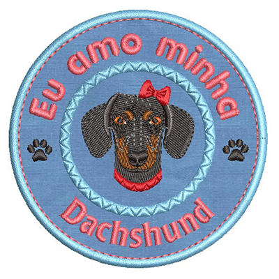 Matriz de matriz Matriz De Bordado Eu Amo Minha Dachshund