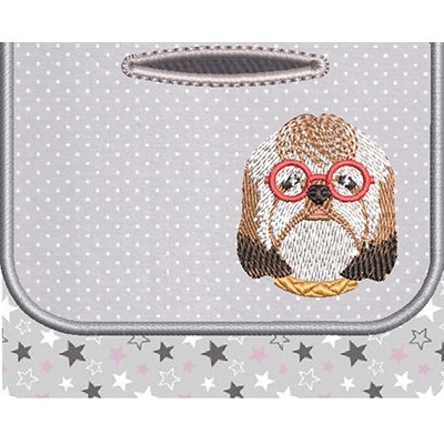 Matriz de matriz Matriz De Bordado Porta Saquinho Pet Lhasa Apso