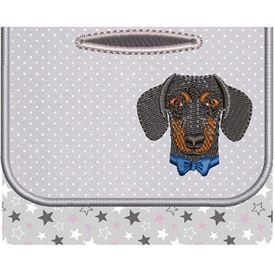 Matriz de matriz Matriz De Bordado 2 Porta Saquinho Pet Dachshund