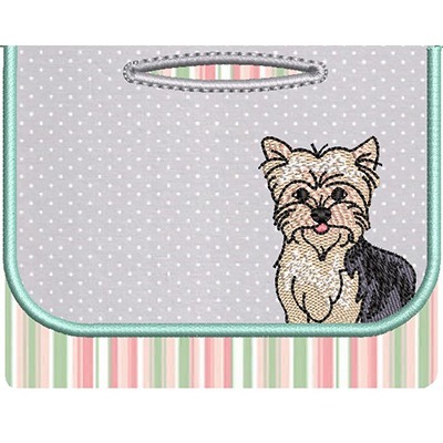 Matriz de matriz Matriz De Bordado Porta Saquinho Pet Yorkshire