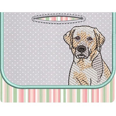 Matriz de matriz Matriz De Bordado Porta Saquinho Pet Labrador 2