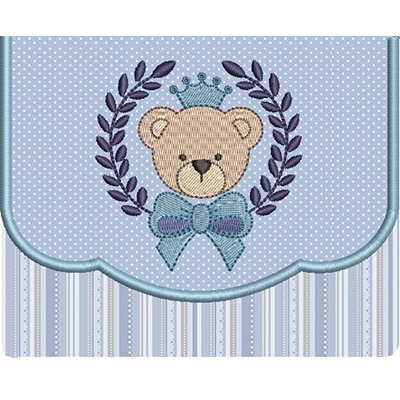Matriz de matriz Matriz De Bordado Bolsa Porta Máscara Urso