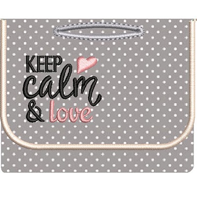 Matriz de matriz Matriz De Bordado Porta Saquinho Pet Keep Calm 3