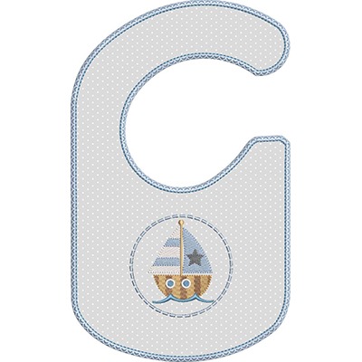 Matriz de matriz Matriz De Bordado Babador Marine