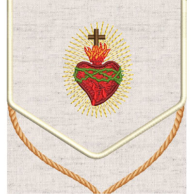 Matriz de matriz Matriz De Bordado Projeto Kit Bolsa De Viático Sagrado Coração