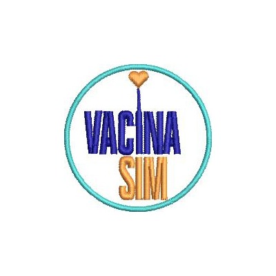 Matriz de matriz Matriz De Bordado Vacina Sim!