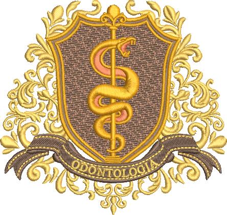 Matriz de matriz Matriz De Bordado Escudo Odontologia 23