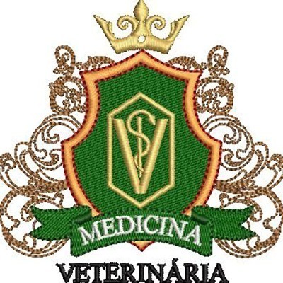 Matriz de matriz Matriz De Bordado Escudo Medicina Veterinária 9