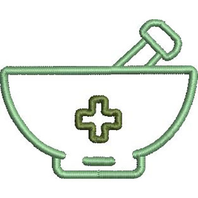Matriz de matriz Matriz De Bordado Símbolo Farmácia Vazado