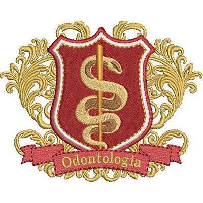 Matriz de matriz Matriz De Bordado Escudo Odontologia 26
