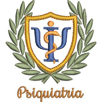 Matriz de matriz Matriz De Bordado Escudo Psiquiatria 2