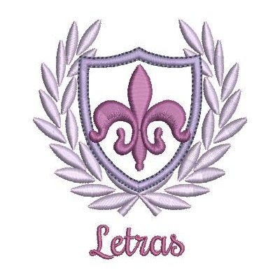 Matriz de matriz Matriz De Bordado Escudo Letras 2