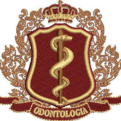 Matriz de matriz Matriz De Bordado Escudo Odontologia 27