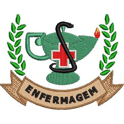 Matriz de matriz Matriz De Bordado Escudo Enfermagem 12
