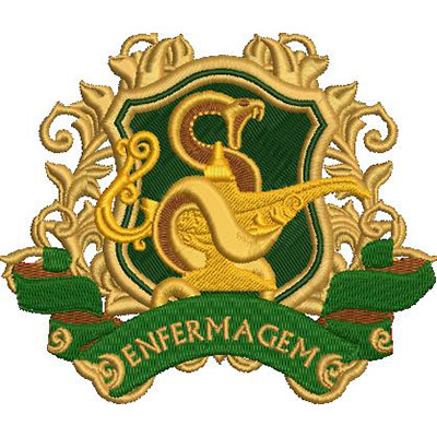 Matriz de matriz Matriz De Bordado Escudo Enfermagem 12