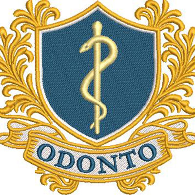 Matriz de matriz Matriz De Bordado Escudo Odonto