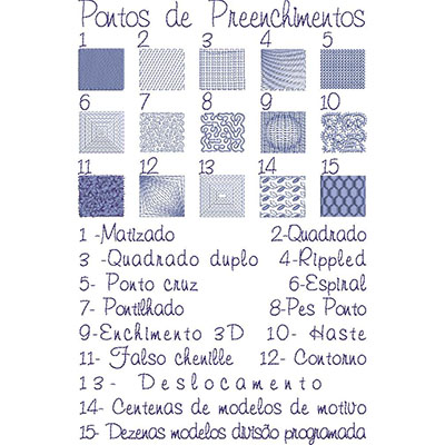 Matriz de matriz Matriz De Bordado Aprendendo Os Tipos De Pontos 1