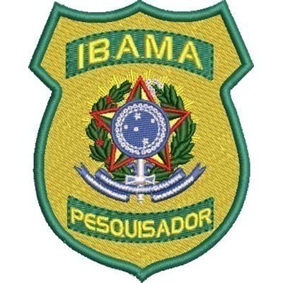 Matriz de matriz Matriz De Bordado Escudo Pesquisador Ibama