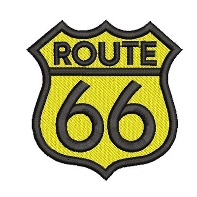 Matriz de matriz Matriz De Bordado Escudo Route 66