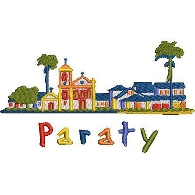 Matriz de matriz Matriz De Bordado Paisagem Cidade De Paraty Colorida