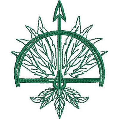 Matriz de matriz Matriz De Bordado Arco E Flecha De Oxóssi Pequeno