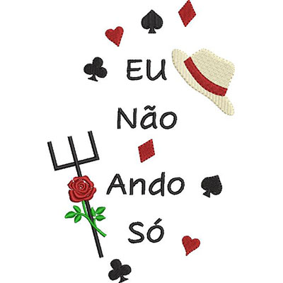 Matriz de matriz Matriz De Bordado Eu Não Ando Só