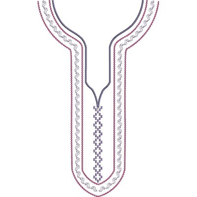Matriz de matriz Matriz De Bordado Gola Camisú Txai Povos Originários 6
